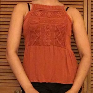 Orange rust tank top